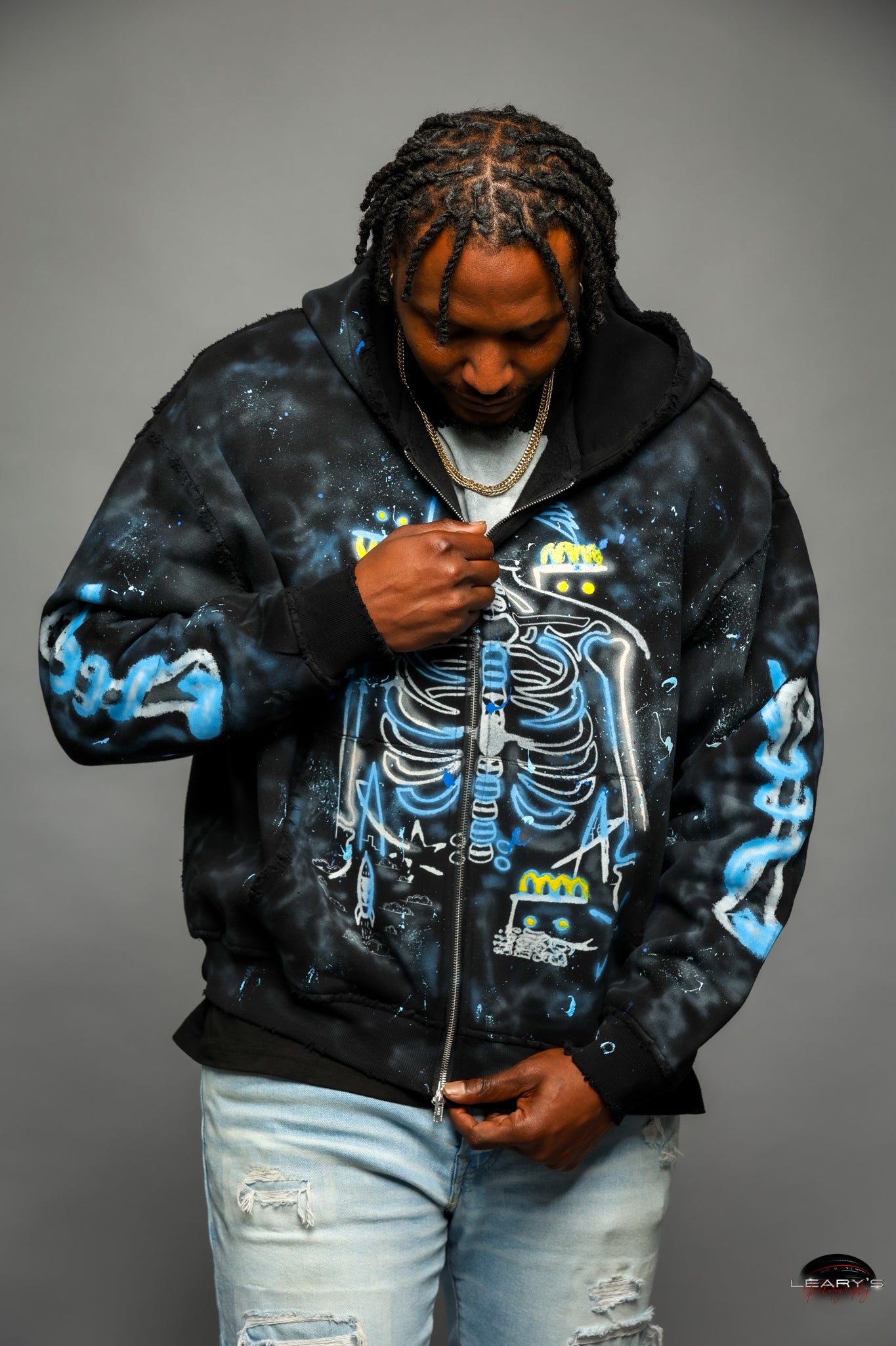 Custom 1of1 Heavy Zip-Up Jacket – Be Back Soon Shop
