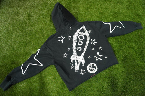 BBS Crop Black Hoodie